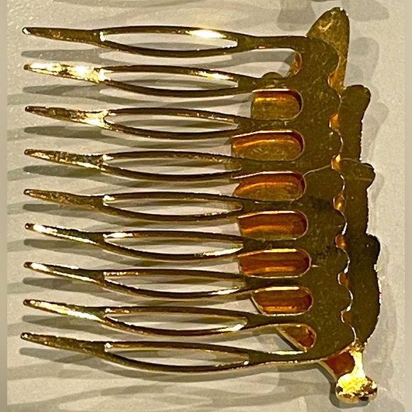Vintage Cloisonné Bird & Floral Hair Comb